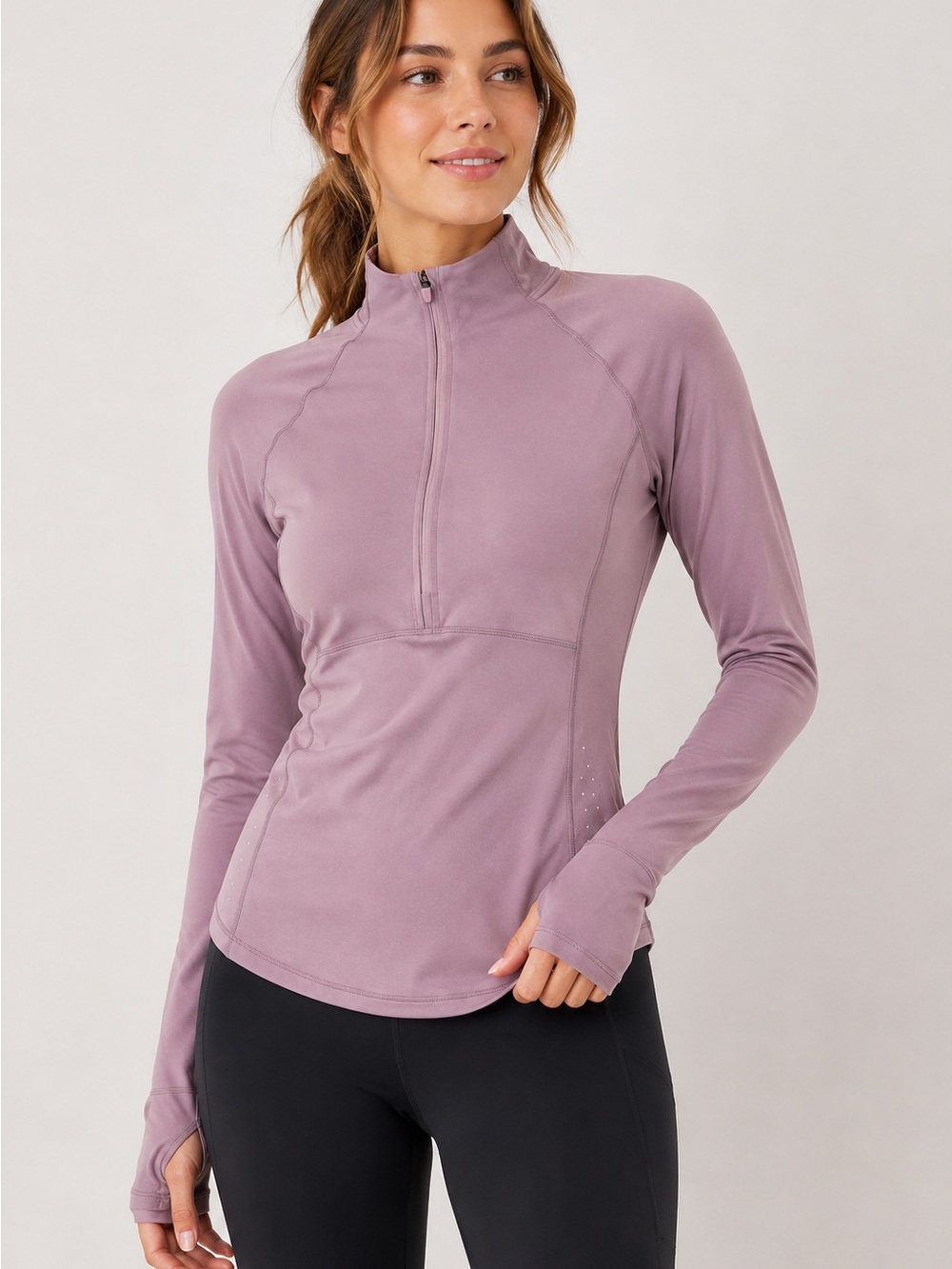 Old Navy Active Half Zip Pullover Medium Mauve Athletic Running Performance Top